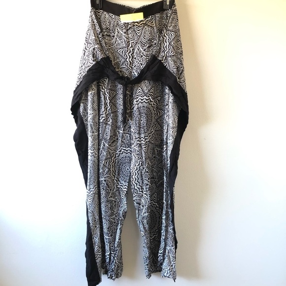 La Blanca Tie Front Side Slit Pant Swim Cover-up - Picture 1 of 10